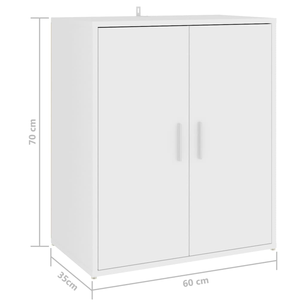 vidaXL Armoire à chaussures Blanc 60x35x70 cm Aggloméré