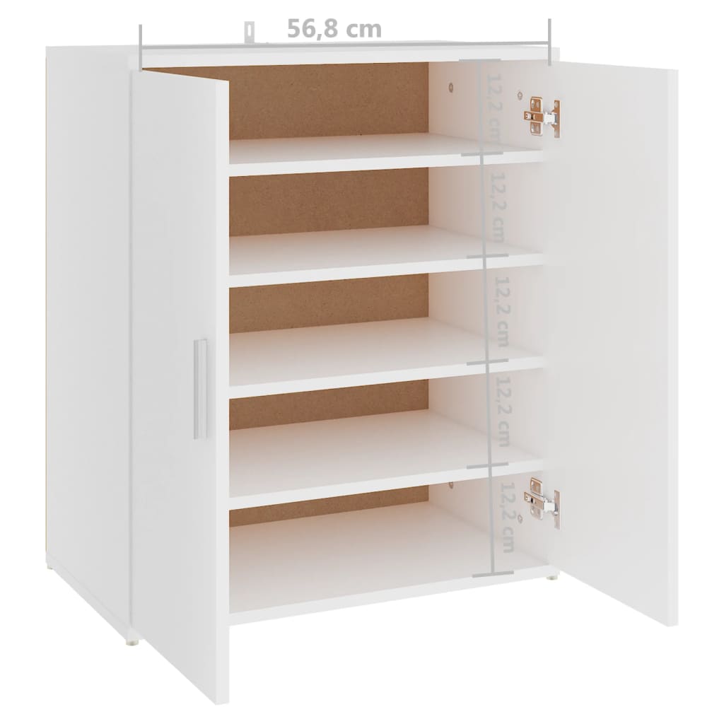 vidaXL Armoire à chaussures Blanc 60x35x70 cm Aggloméré