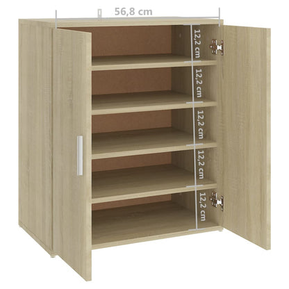 vidaXL Armoire à chaussures Chêne sonoma 60x35x70 cm Aggloméré