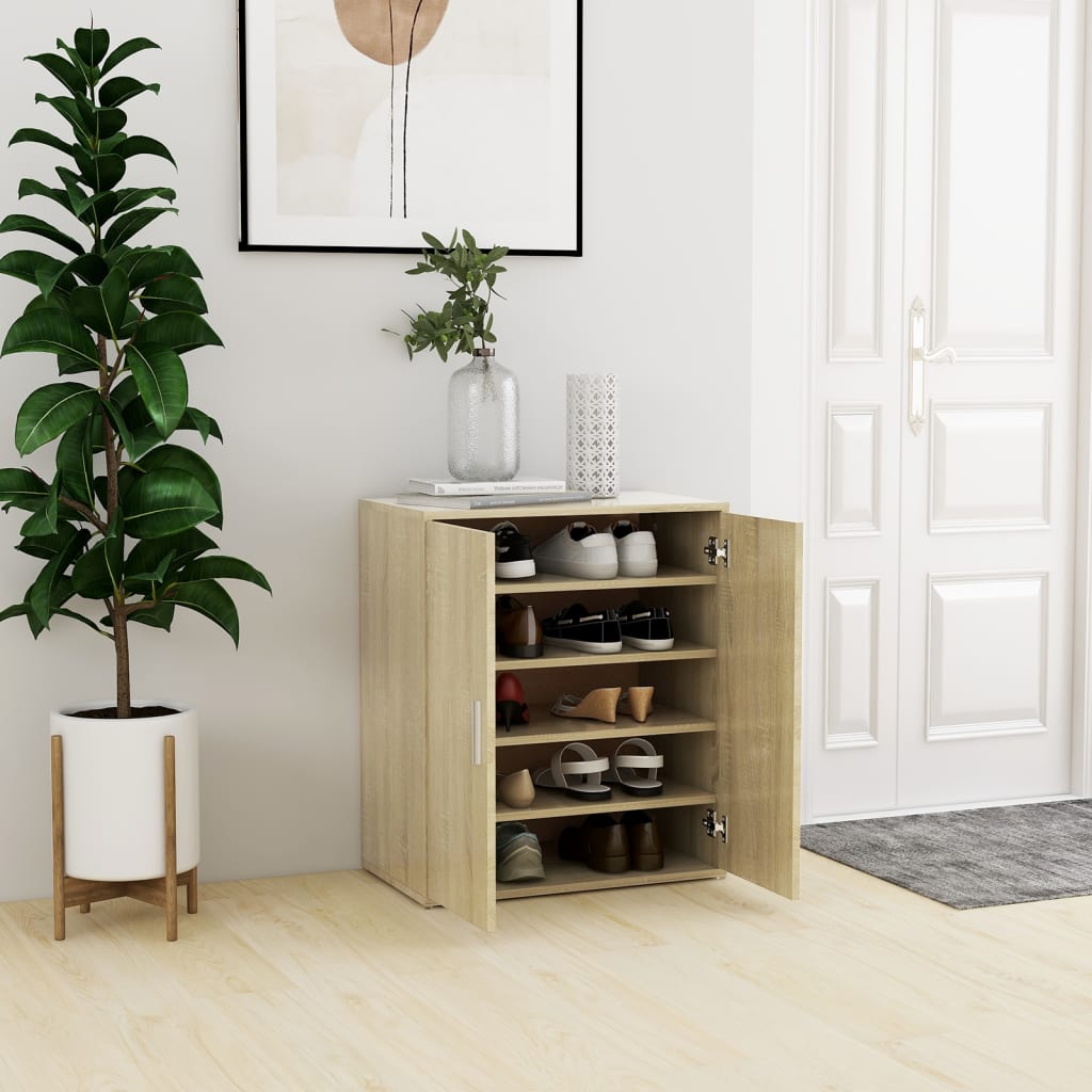 vidaXL Armoire à chaussures Chêne sonoma 60x35x70 cm Aggloméré