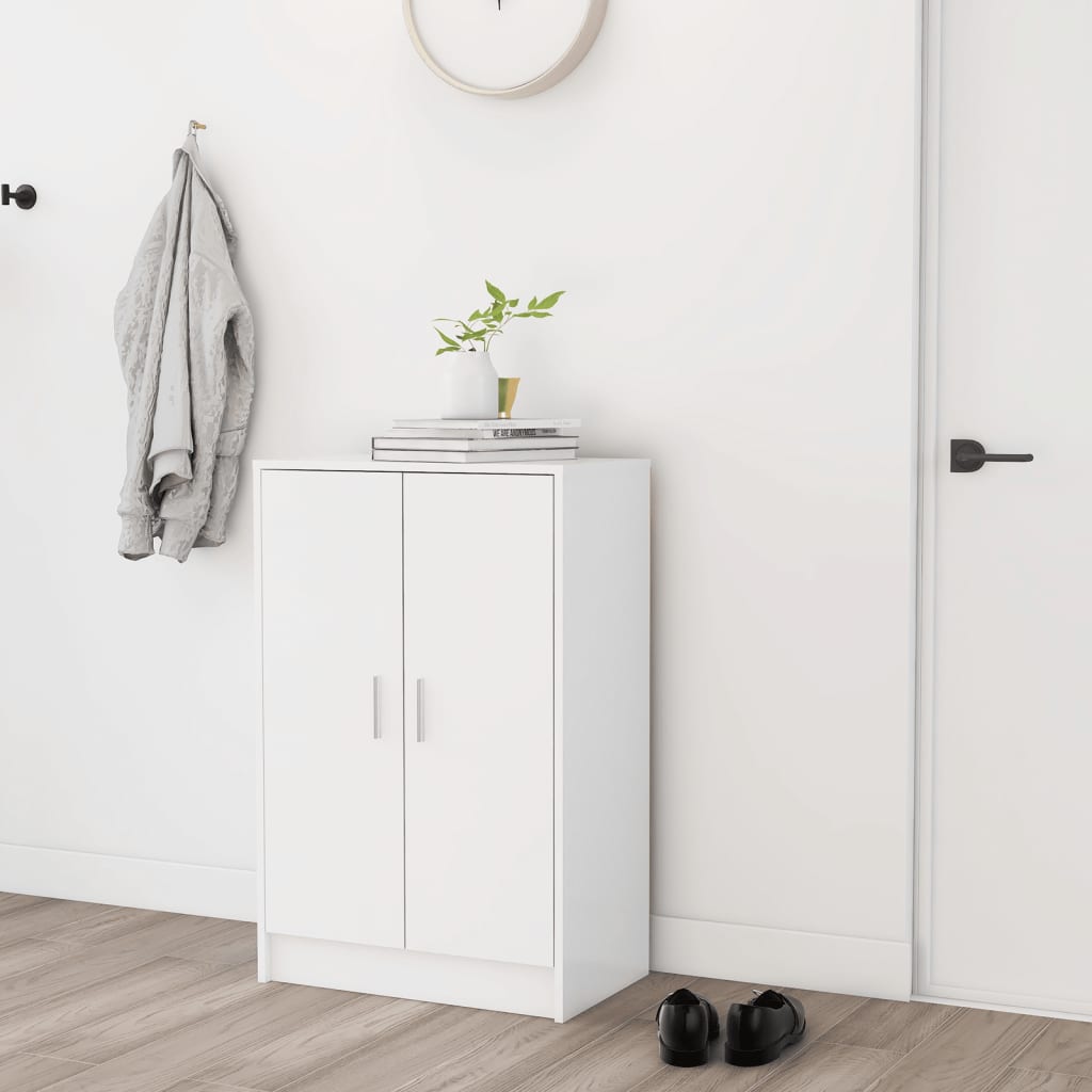 vidaXL Armoire à chaussures Blanc 60x35x92 cm Aggloméré