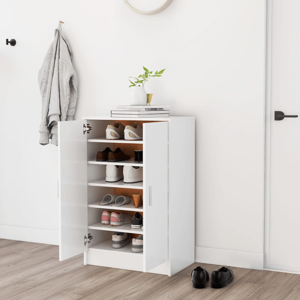 vidaXL Armoire à chaussures Blanc 60x35x92 cm Aggloméré