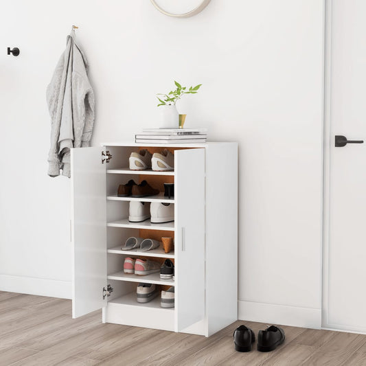 vidaXL Armoire à chaussures Blanc 60x35x92 cm Aggloméré