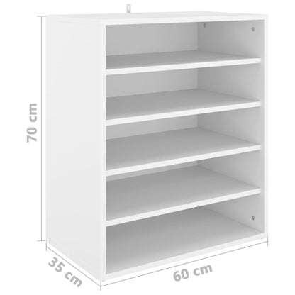 vidaXL Armoire à chaussures Blanc 60x35x70 cm Aggloméré