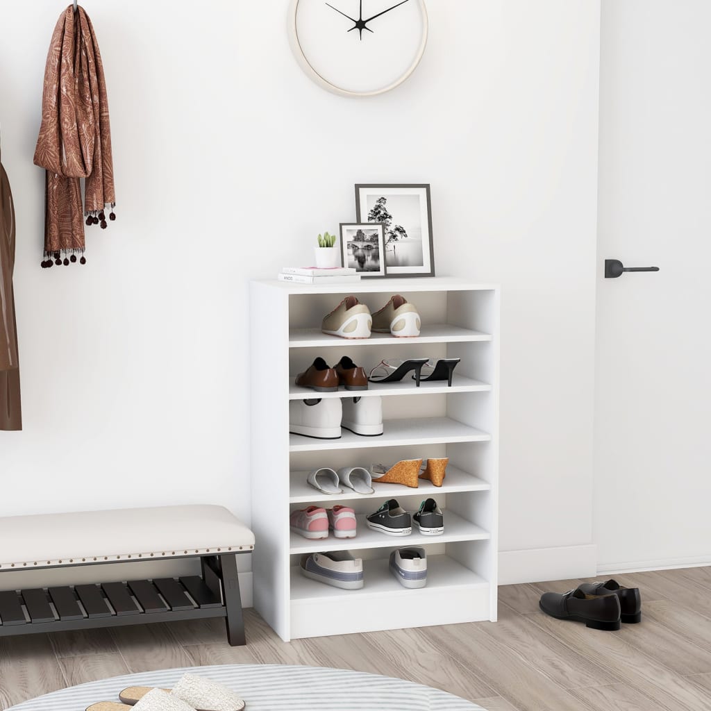 vidaXL Armoire à chaussures Blanc 60x35x92 cm Aggloméré