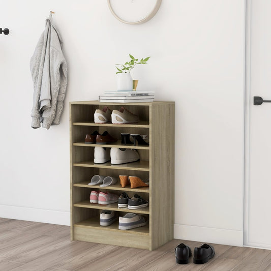 vidaXL Armoire à chaussures Chêne Sonoma 60x35x92 cm Aggloméré