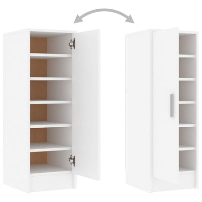 vidaXL Armoire à chaussures Blanc 32x35x92 cm Aggloméré
