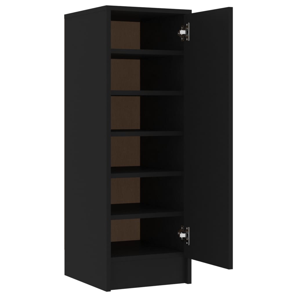 vidaXL Armoire à chaussures Noir 32x35x92 cm Aggloméré