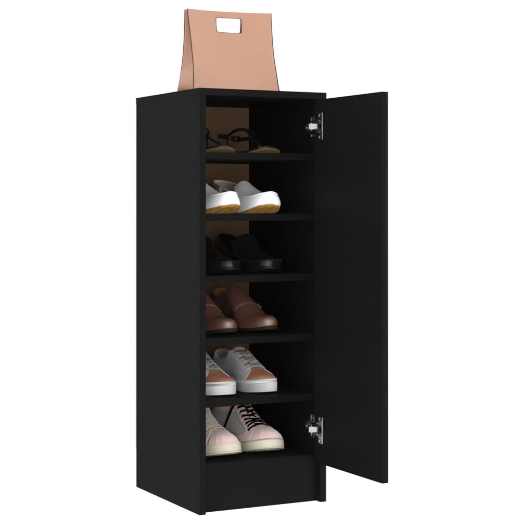 vidaXL Armoire à chaussures Noir 32x35x92 cm Aggloméré