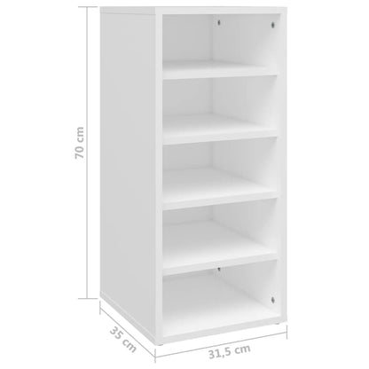 vidaXL Armoire à chaussures Blanc 31,5x35x70 cm Aggloméré