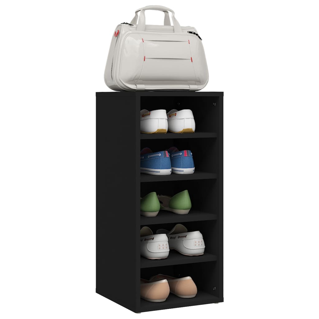 vidaXL Armoires à chaussures 2 pcs Noir 31,5x35x70 cm Aggloméré