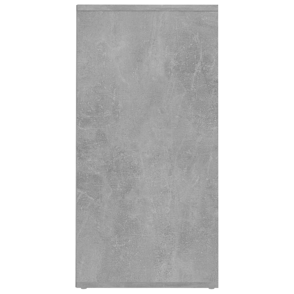 vidaXL Armoire à chaussures Gris béton 31,5x35x70 cm Aggloméré