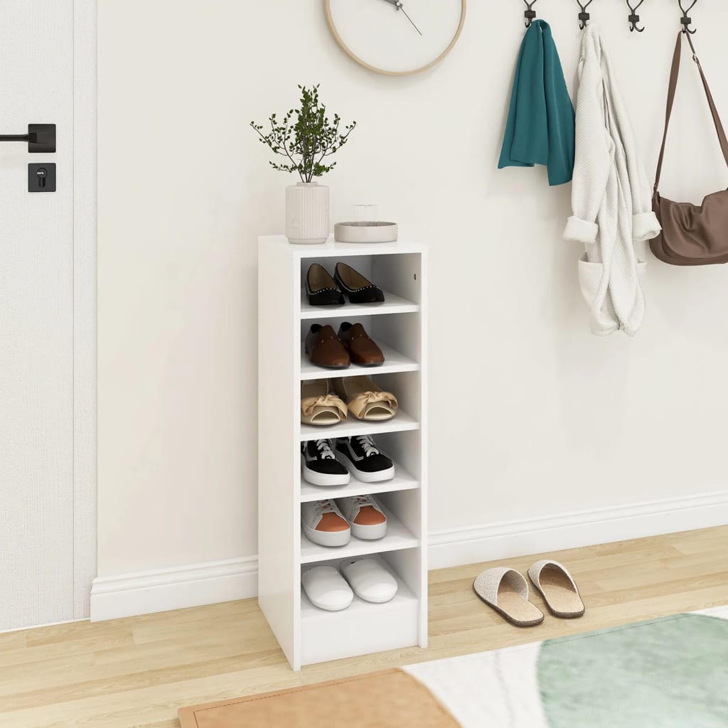vidaXL Armoire à chaussures Blanc 31,5x35x90 cm Aggloméré