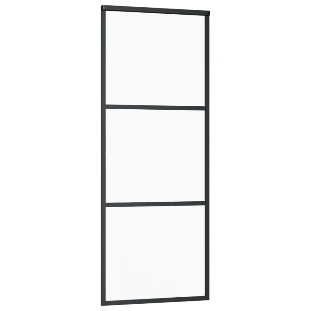 vidaXL Porte coulissante et quincaillerie Verre ESG/Aluminium 76x205cm