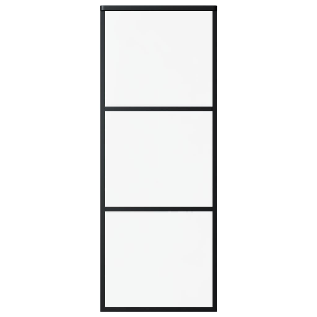 vidaXL Porte coulissante et quincaillerie Verre ESG/Aluminium 76x205cm