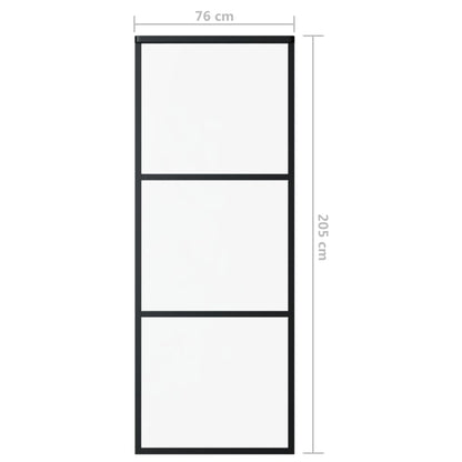 vidaXL Porte coulissante et quincaillerie Verre ESG/Aluminium 76x205cm