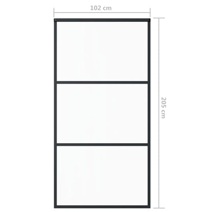 vidaXL Porte coulissante et quincaillerie Verre et Aluminium 102x205cm