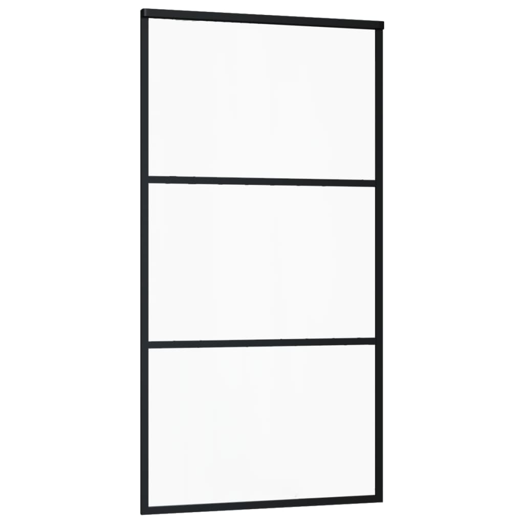 vidaXL Porte coulissante et quincaillerie Verre et Aluminium 102x205cm