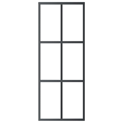 vidaXL Porte coulissante et quincaillerie Verre ESG/Aluminium 76x205cm