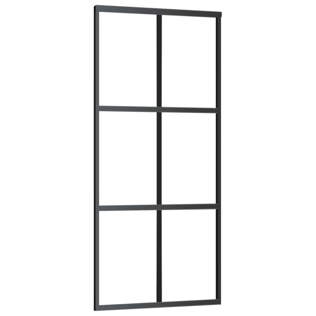 vidaXL Porte coulissante et quincaillerie Verre et Aluminium 90x205 cm