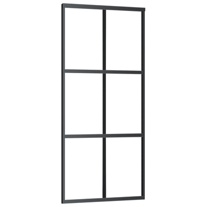 vidaXL Porte coulissante et quincaillerie Verre et Aluminium 90x205 cm