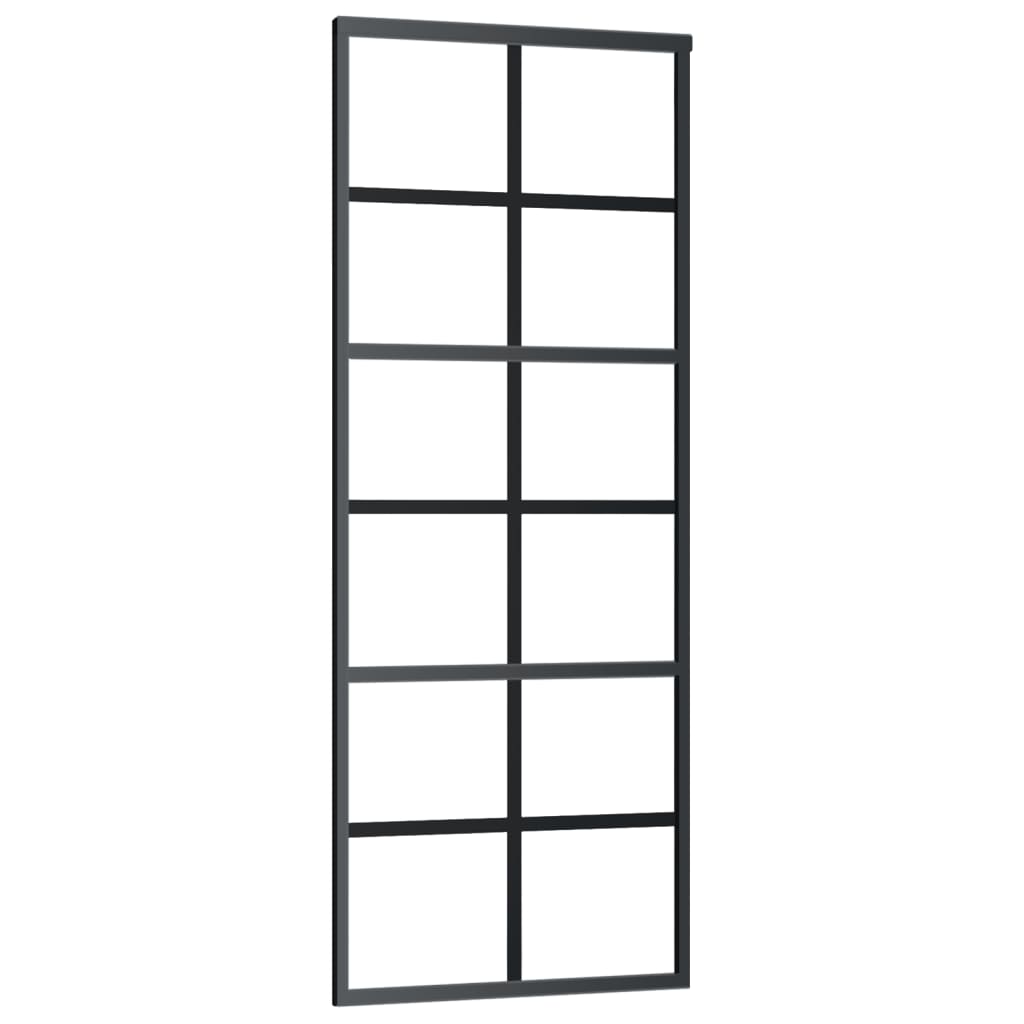 vidaXL Porte coulissante et quincaillerie Verre ESG/Aluminium 76x205cm