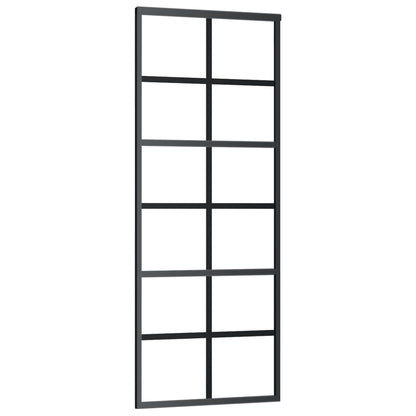 vidaXL Porte coulissante et quincaillerie Verre ESG/Aluminium 76x205cm