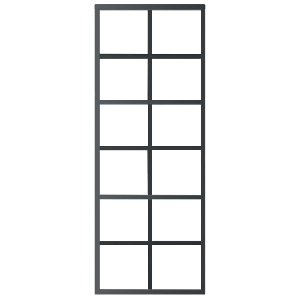 vidaXL Porte coulissante et quincaillerie Verre ESG/Aluminium 76x205cm