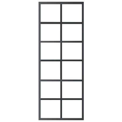 vidaXL Porte coulissante et quincaillerie Verre ESG/Aluminium 76x205cm
