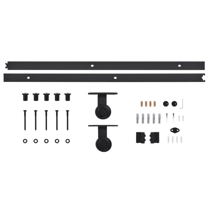 vidaXL Porte coulissante et quincaillerie Verre ESG/Aluminium 76x205cm