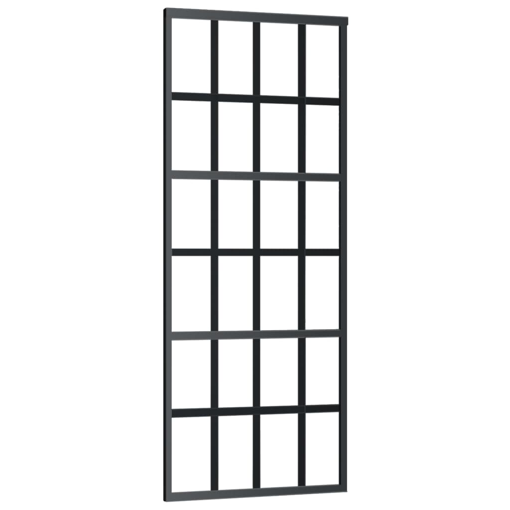 vidaXL Porte coulissante et quincaillerie Verre ESG/Aluminium 76x205cm