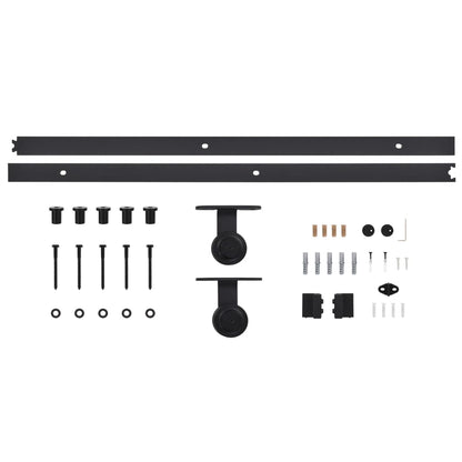 vidaXL Porte coulissante et quincaillerie Verre ESG/Aluminium 76x205cm