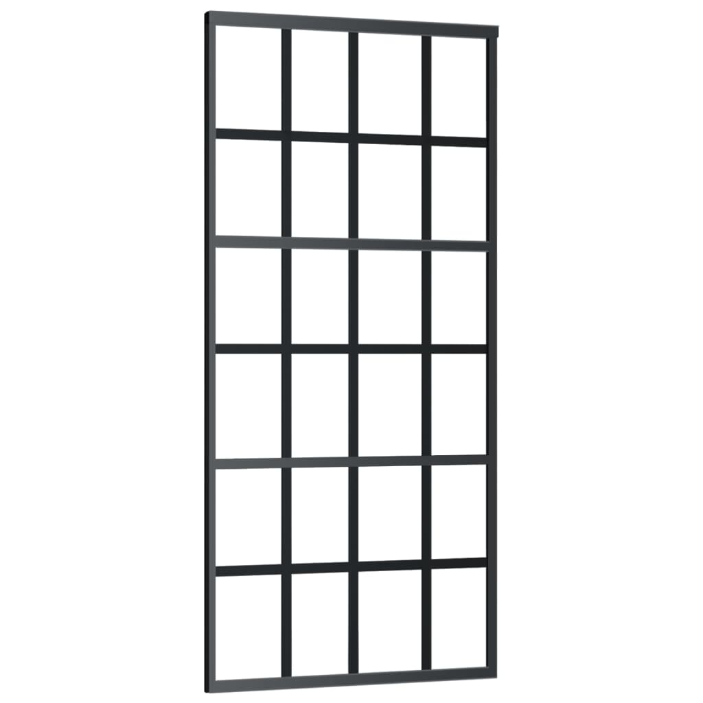 vidaXL Porte coulissante et quincaillerie Verre et Aluminium 90x205 cm