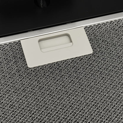 vidaXL Hotte murale 60 cm Acier et verre trempé Noir