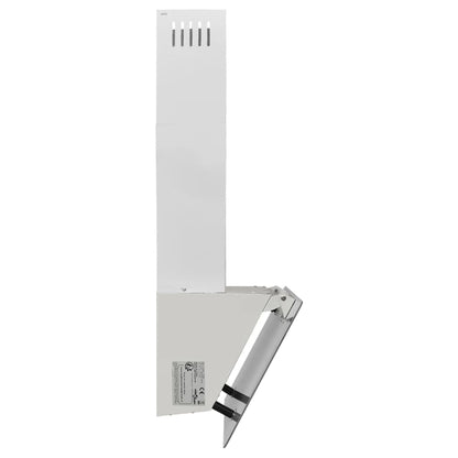vidaXL Hotte murale 60 cm Acier et verre trempé Blanc