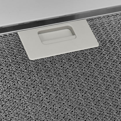 vidaXL Hotte murale 60 cm Acier et verre trempé Blanc