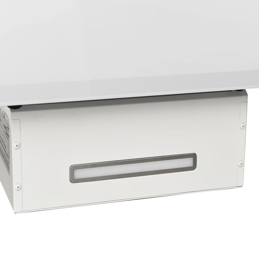 vidaXL Hotte murale 60 cm Acier et verre trempé Blanc