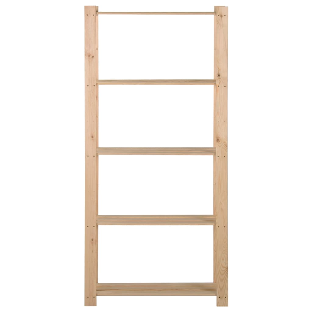 vidaXL Étagère de stockage 5 niveaux 80x28,5x170 cm Bois de pin massif