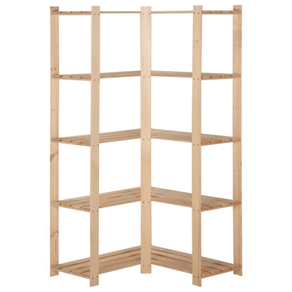 vidaXL Étagère d'angle de rangement 5 niveaux 82,5x82,5x170 cm Pin