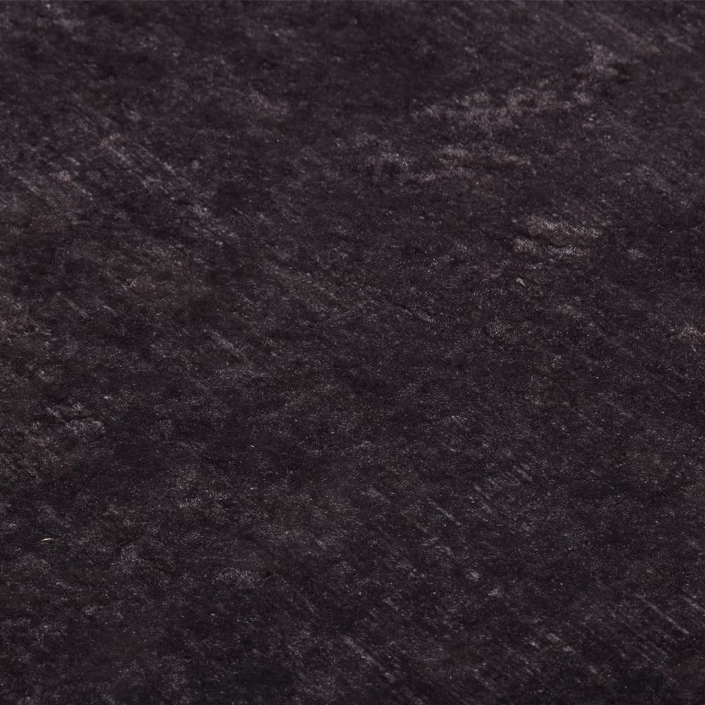 vidaXL Tapis lavable antidérapant 80x150 cm Noir et doré
