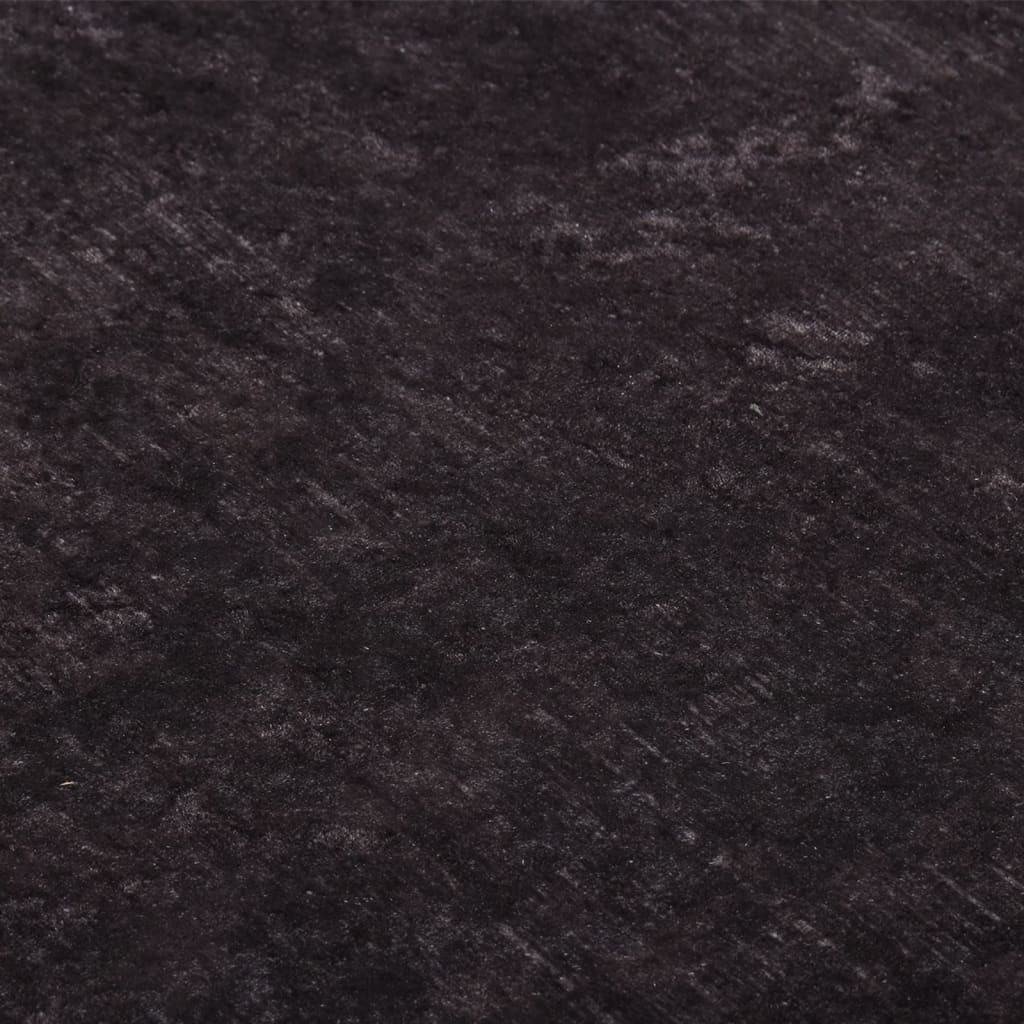 vidaXL Tapis lavable antidérapant 80x300 cm Noir et doré