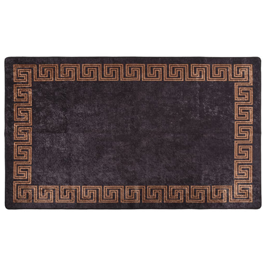 vidaXL Tapis lavable antidérapant 120x180 cm Noir et doré