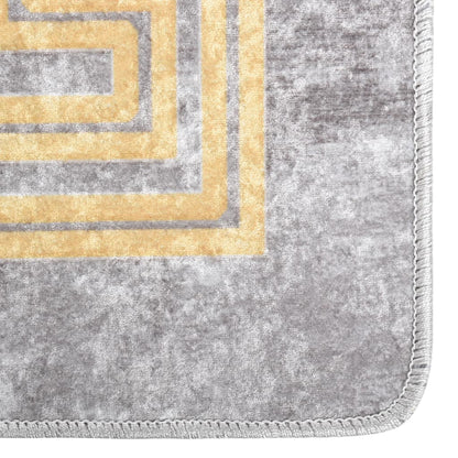 vidaXL Tapis lavable antidérapant 80x150 cm Gris