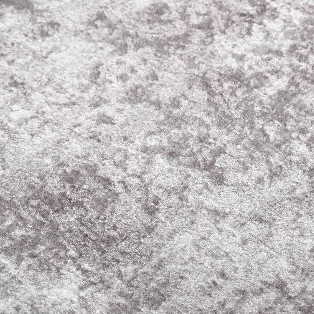 vidaXL Tapis lavable antidérapant 80x150 cm Gris