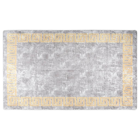 vidaXL Tapis lavable antidérapant 120x180 cm Gris