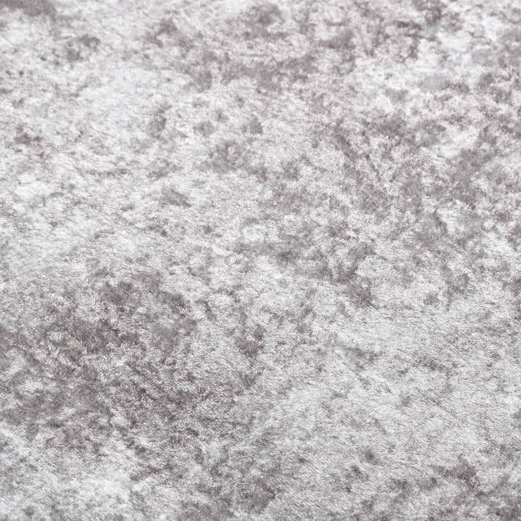 vidaXL Tapis lavable antidérapant 120x180 cm Gris