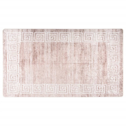 vidaXL Tapis lavable antidérapant 190x300 cm Beige