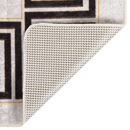 vidaXL Tapis lavable antidérapant 80x150 cm Beige clair