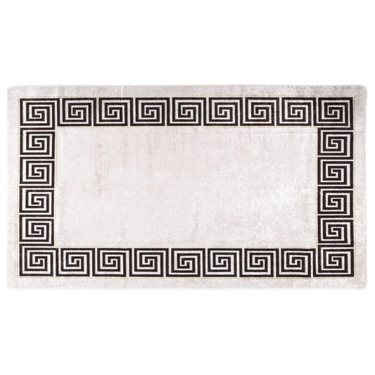 vidaXL Tapis lavable antidérapant 190x300 cm Beige clair