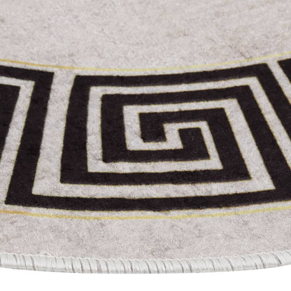 vidaXL Tapis lavable antidérapant φ120 cm Beige clair